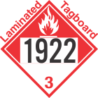 Combustible Class 3 UN1922 Tagboard DOT Placard