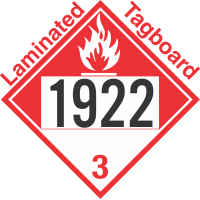 Combustible Class 3 UN1922 Tagboard DOT Placard