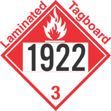 Combustible Class 3 UN1922 Tagboard DOT Placard