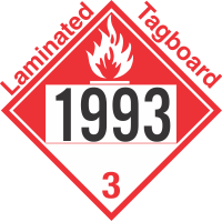 Combustible Class 3 UN1993 Tagboard DOT Placard