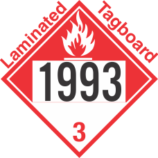 Combustible Class 3 UN1993 Tagboard DOT Placard