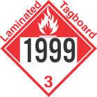 Combustible Class 3 UN1999 Tagboard DOT Placard