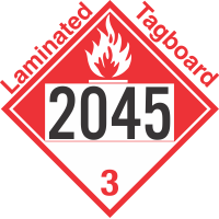 Combustible Class 3 UN2045 Tagboard DOT Placard