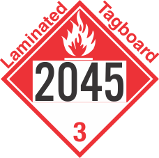 Combustible Class 3 UN2045 Tagboard DOT Placard