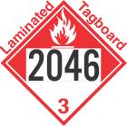 Combustible Class 3 UN2046 Tagboard DOT Placard