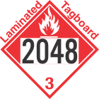 Combustible Class 3 UN2048 Tagboard DOT Placard