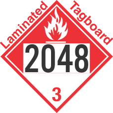 Combustible Class 3 UN2048 Tagboard DOT Placard