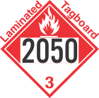 Combustible Class 3 UN2050 Tagboard DOT Placard