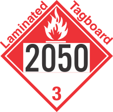 Combustible Class 3 UN2050 Tagboard DOT Placard