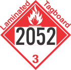 Combustible Class 3 UN2052 Tagboard DOT Placard