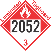 Combustible Class 3 UN2052 Tagboard DOT Placard