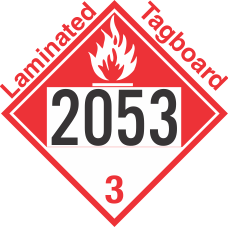 Combustible Class 3 UN2053 Tagboard DOT Placard