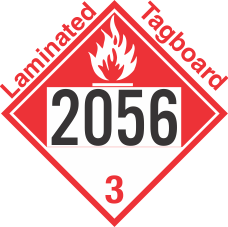 Combustible Class 3 UN2056 Tagboard DOT Placard