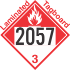 Combustible Class 3 UN2057 Tagboard DOT Placard