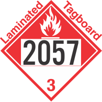 Combustible Class 3 UN2057 Tagboard DOT Placard