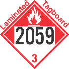 Combustible Class 3 UN2059 Tagboard DOT Placard