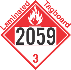 Combustible Class 3 UN2059 Tagboard DOT Placard