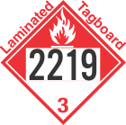 Combustible Class 3 UN2219 Tagboard DOT Placard