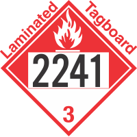 Combustible Class 3 UN2241 Tagboard DOT Placard