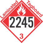 Combustible Class 3 UN2245 Tagboard DOT Placard