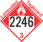 Combustible Class 3 UN2246 Tagboard DOT Placard