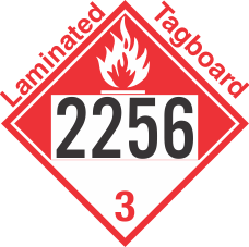 Combustible Class 3 UN2256 Tagboard DOT Placard