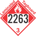 Combustible Class 3 UN2263 Tagboard DOT Placard