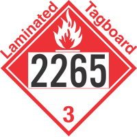 Combustible Class 3 UN2265 Tagboard DOT Placard