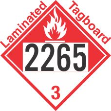 Combustible Class 3 UN2265 Tagboard DOT Placard