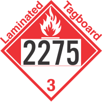 Combustible Class 3 UN2275 Tagboard DOT Placard