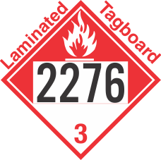 Combustible Class 3 UN2276 Tagboard DOT Placard