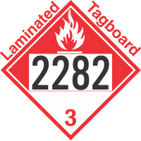 Combustible Class 3 UN2282 Tagboard DOT Placard