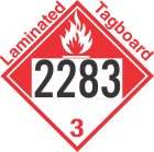 Combustible Class 3 UN2283 Tagboard DOT Placard