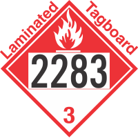 Combustible Class 3 UN2283 Tagboard DOT Placard