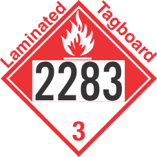 Combustible Class 3 UN2283 Tagboard DOT Placard