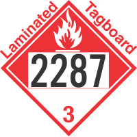 Combustible Class 3 UN2287 Tagboard DOT Placard