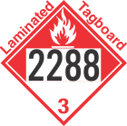 Combustible Class 3 UN2288 Tagboard DOT Placard