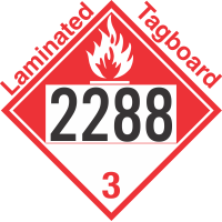 Combustible Class 3 UN2288 Tagboard DOT Placard