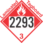 Combustible Class 3 UN2293 Tagboard DOT Placard