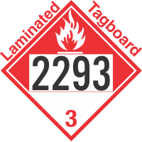 Combustible Class 3 UN2293 Tagboard DOT Placard