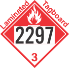 Combustible Class 3 UN2297 Tagboard DOT Placard