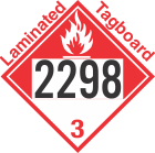Combustible Class 3 UN2298 Tagboard DOT Placard