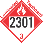 Combustible Class 3 UN2301 Tagboard DOT Placard
