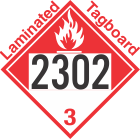 Combustible Class 3 UN2302 Tagboard DOT Placard