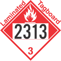 Combustible Class 3 UN2313 Tagboard DOT Placard