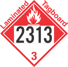 Combustible Class 3 UN2313 Tagboard DOT Placard