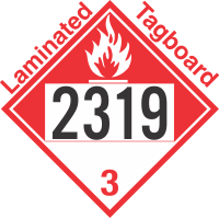 Combustible Class 3 UN2319 Tagboard DOT Placard