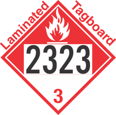 Combustible Class 3 UN2323 Tagboard DOT Placard