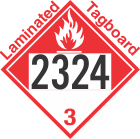 Combustible Class 3 UN2324 Tagboard DOT Placard