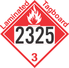 Combustible Class 3 UN2325 Tagboard DOT Placard